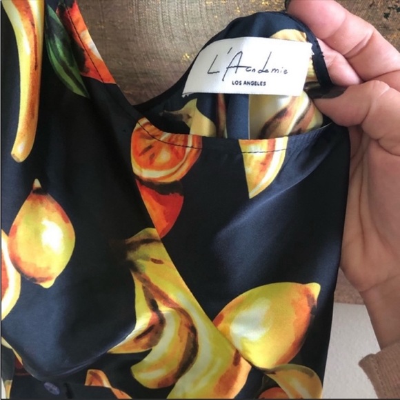 L’Academie Fruit Print Mini Dress in Navy NWOT - Picture 8 of 8